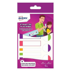 Avery APFLUO24 étiquette auto-collante Rectangle Permanent Multicolore 24 pièce(s)
