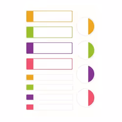 Avery APFLUO24 étiquette auto-collante Rectangle Permanent Multicolore 24 pièce(s)