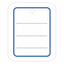 Avery ETIPERFL1, Bleu, Blanc, Rectangle, 3 cm, 3,7 cm, 1000 pièce(s)
