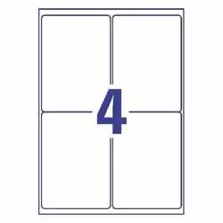 Avery B3483-50 étiquette auto-collante Rectangle Permanent Blanc 200 pièce(s)