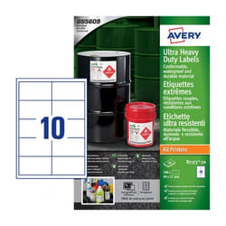 Avery B7173-50 étiquette auto-collante Rectangle Permanent Blanc 500 pièce(s)