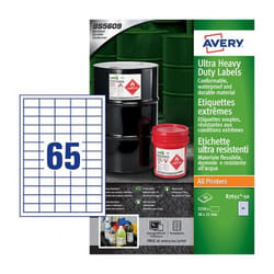 Avery B7651-50 étiquette auto-collante Rectangle Permanent Blanc 3250 pièce(s)
