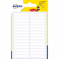 Pochette de 240 étiquettes - AVERY - 35x5 mm - Blanc