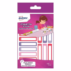 Avery RESMI30F, Multicolore, Rectangle aux angles arrondis, Permanent, A6, Polyéthylène, 10 mm