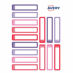 Avery RESMI30F étiquette auto-collante Rectangle aux angles arrondis Permanent Multicolore 30 pièce(s)