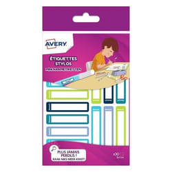 Avery RESM30G étiquette auto-collante Rectangle Permanent Multicolore 30 pièce(s)