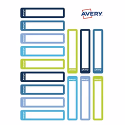 Avery RESM30G étiquette auto-collante Rectangle Permanent Multicolore 30 pièce(s)