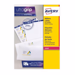 Avery L7163-15, Blanc, Etiquette auto-adhésive, Papier, Laser/a jet d'encre, Permanent, Rectangle