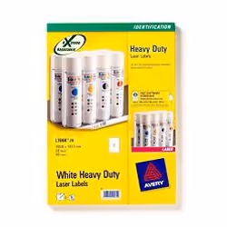 Avery Heavy Duty Laser Labels, Blanc, Laser, 20 pièce(s)