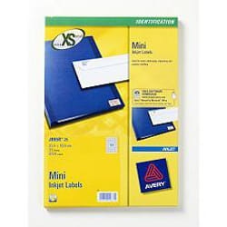 Avery Mini Inkjet Labels Blanc
