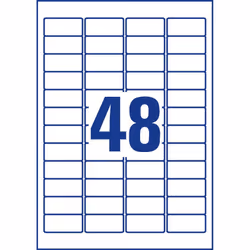 Avery L4736REV-25 étiquette auto-collante Rectangle aux angles arrondis Amovible Blanc 1440 pièce(s)