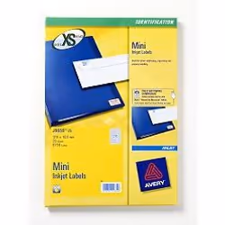 Avery Mini Inkjet Labels, Blanc, Jet d'encre, 6750 pièce(s)