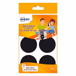 Avery ARDO30, Noir, Rond, Amovible, A6, 4,8 cm, 30 pièce(s)