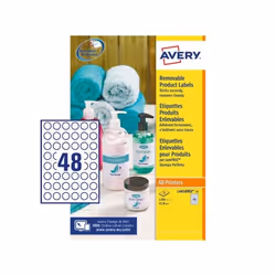 Avery L4850REV-25, Blanc, Rond, Impression laser/jet d'encre, FSC, 2,5 cm, 21 cm