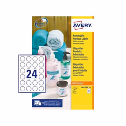 Avery L4851REV-25, Impression laser/jet d'encre, A4 (210x297 mm), 25 feuilles, Blanc