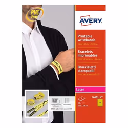 Avery L4001-5, Jaune, Polyester, Laser, Permanent, Rectangle, 160 g/m²