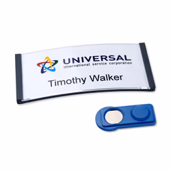 Avery 4835G-M, Badge nominatifs, Paysage, Plastique, Bleu, Blanc, 70 mm, 30 mm