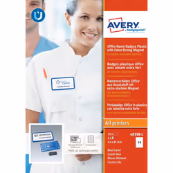Avery 4839B-L badge et porte-badges Badge nominatifs Plastique
