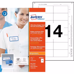 Avery 4839B-L badge et porte-badges Badge nominatifs Plastique