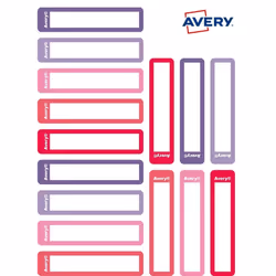 Avery RESMI30F-UK étiquette auto-collante Rectangle aux angles arrondis Permanent Rose, Violet 30 pièce(s) - Vue supplémentaire 2