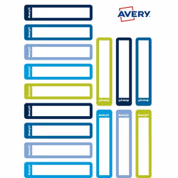 Avery RESMI30G-UK étiquette auto-collante Rectangle aux angles arrondis Permanent Bleu, Vert 30 pièce(s)