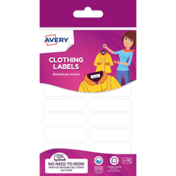 Avery ETVET36-UK étiquette auto-collante Rectangle Permanent Blanc 36 pièce(s)