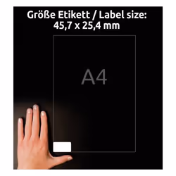 Avery LR7654-100 étiquette auto-collante Rectangle Permanent Blanc 4000 pièce(s) - Vue supplémentaire 4