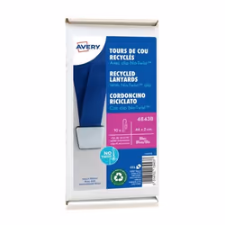 Avery 4843B, Porte-badge, Métal, Polyéthylène téréphthalate (PET), Bleu, 20 mm, 440 mm, 10 pièce(s)