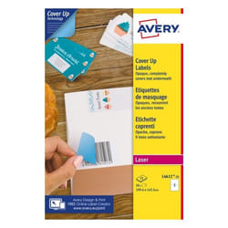 Avery L4611-25 étiquette auto-collante Rectangle Permanent Blanc 50 pièce(s)