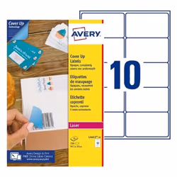 Avery L4612-25, Blanc, Rectangle, Permanent, Impression laser, FSC, 99,1 mm