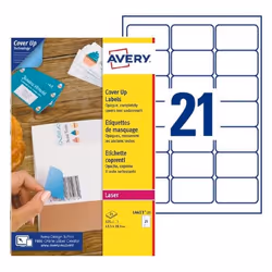 Avery L4613-25, Blanc, Rond, Permanent, Impression laser, FSC, 63,5 mm