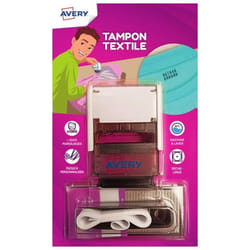 Tampon textile - AVERY - Résistant au lavage - Encre non toxique - Marquage rapide - 288 caractères disponibles