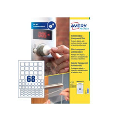 Avery AM00SA4 étiquette auto-collante Carré Permanent Transparent 680 pièce(s)