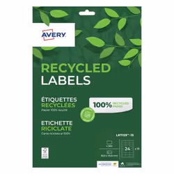 Avery LR7159-15 étiquette auto-collante Rectangle Permanent Blanc 360 pièce(s)
