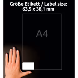 Avery L7160-100 étiquette auto-collante Rectangle aux angles arrondis Permanent Blanc 2100 pièce(s) - Vue supplémentaire 5