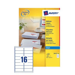 Avery J8162-100 étiquette d'adresse Blanc Etiquette auto-adhésive