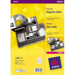 Avery L7665-25 étiquette à imprimer Blanc
