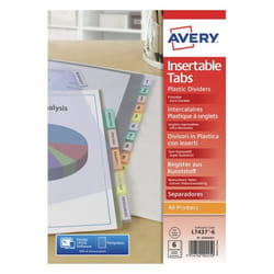 Avery 05611501 papier jet d'encre A4 (210x297 mm) 6 feuilles Couleurs assorties