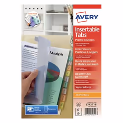 Avery 05621501, Multicolore, Polypropylène (PP), A4+, 6 pièce(s)