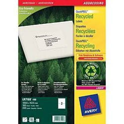 Avery QuickPEEL étiquette auto-collante Blanc 200 pièce(s)