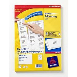 Avery QuickPEEL Addressing Labels étiquette auto-collante Blanc 720 pièce(s)