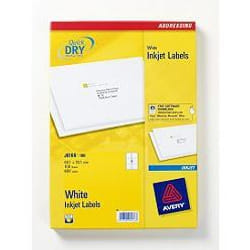 Avery Inkjet Addressing Labels Blanc