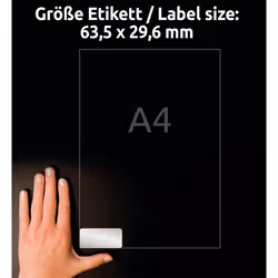 Avery L6011-20 étiquette auto-collante Rectangle aux angles arrondis Permanent Argent 540 pièce(s) - Vue supplémentaire 4