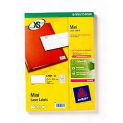 Avery White Mini Laser Labels Blanc