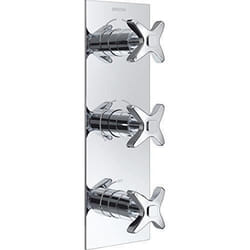 Bristan Glorious encastré double valve de controle et inverseur Plus Robinet d`arrêt Chrome - GLR SHC3DIV C