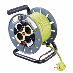 Goobay 61268, 25 m, Type H, Gris, 4 sortie(s) CA, Vert