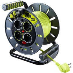 MASTERPLUG Enrouleur de bricolage 20 m H05VV-F 3G15 avec disjoncteur thermique