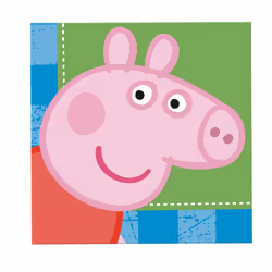 Giocoplast Peppa Pig - 16 Serviettes 33X33, Papier, Multicolore, 3 an(s), unisexe, Peppa Pig, À utiliser sous la surveillance ...