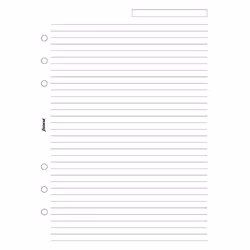 Filofax Feuilles de notes lignées coloris blanc A5