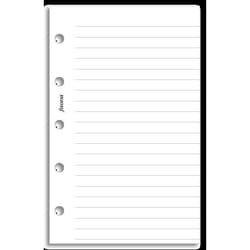 Filofax White Ruled Notepaper recharge de papier